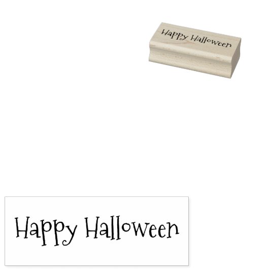 Aangepaste eenvoudige fijne Halloween-groeten Leuk Rubberstempel (Gestempeld)