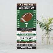 Aangepaste eenvoudige Football Ticket Verjaardagsu Kaart (Staand voorkant)