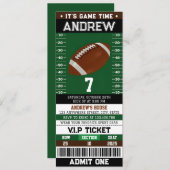 Aangepaste eenvoudige Football Ticket Verjaardagsu Kaart (Voorkant / Achterkant)