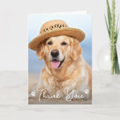 Aangepaste eenvoudige foto van Dog Pet Vet Tech Ve Bedankkaart (Voorkant)