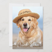 Aangepaste eenvoudige foto van Dog Pet Vet Tech Ve Bedankkaart (Voorkant)