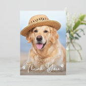 Aangepaste eenvoudige foto van Dog Pet Vet Tech Ve Bedankkaart (Staand voorkant)