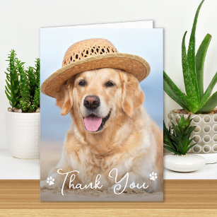 Aangepaste eenvoudige foto van Dog Pet Vet Tech Ve Bedankkaart