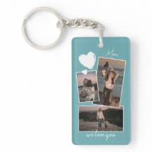 Aangepaste eenvoudige foto's op Blauwgroen Aqua Tu