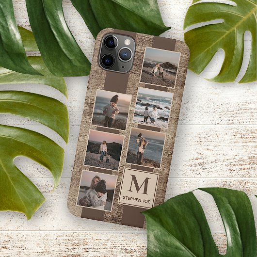 Aangepaste Eenvoudige Foto's Op Chic Nep Roestig H iPhone Hoesje