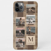 Aangepaste eenvoudige foto's op chique faux rustie iPhone hoesje (Achterkant)