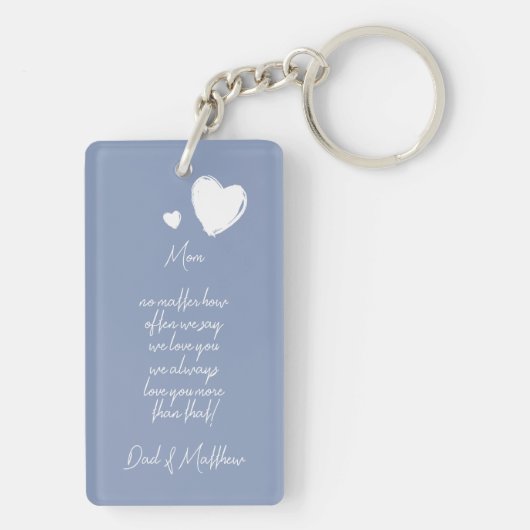 Aangepaste eenvoudige foto's op lavendel violet bl sleutelhanger (achterkant)