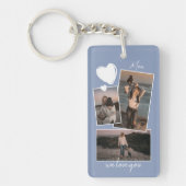 Aangepaste eenvoudige foto's op lavendel violet bl sleutelhanger (Voorkant)