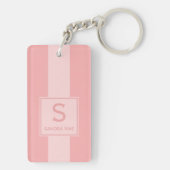 Aangepaste eenvoudige foto's op mosterd koraal roo sleutelhanger (achterkant)