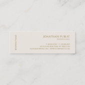 Aangepaste eenvoudige gouden tekst Elegant Sjabloo Mini Visitekaartje (Achterkant)