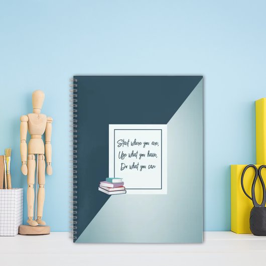 Aangepaste eenvoudige grijze Notitieboek