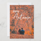 Aangepaste eenvoudige herfst foto vakantie kaarten (Voorkant)