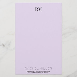 Aangepaste Eenvoudige Initialen van Monogram en Na Briefpapier