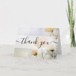Aangepaste Eenvoudige Kleine Oranje Bloemen Bedank Bedankkaart