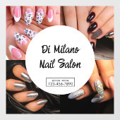 Aangepaste Eenvoudige Kleurrijke Nagelstudio Promo Raamsticker (Vel)