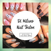 Aangepaste Eenvoudige Kleurrijke Nagelstudio Promo Raamsticker (Vel 3)