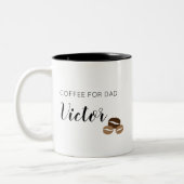 Aangepaste Eenvoudige koffie voor vader Tweekleurige Koffiemok (Links)