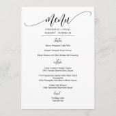 Aangepaste Eenvoudige legant Wedding Event Menu (Voorkant)