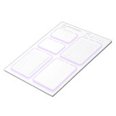 Aangepaste eenvoudige Lila minimale ongedateerde d Notitieblok (Schuin)