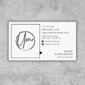 Aangepaste Eenvoudige Logo Professionele Wit Visitekaartje