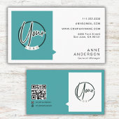 Aangepaste Eenvoudige Logo QR Code Corporation Tur Visitekaartje