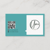 Aangepaste Eenvoudige Logo QR Code Corporation Tur Visitekaartje (Achterkant)