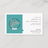 Aangepaste Eenvoudige Logo QR Code Corporation Tur Visitekaartje (Voorkant)