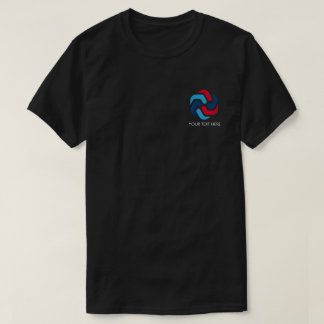 Aangepaste Eenvoudige Logo & Tekst Zakelijk T-shirt