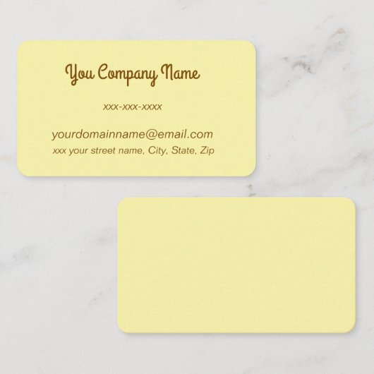 Aangepaste eenvoudige minimalist visitekaartje (Voorkant / Achterkant)