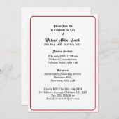 Aangepaste eenvoudige minimalistische begrafenisui kaart (Voorkant / Achterkant)