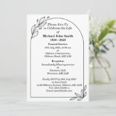 Aangepaste eenvoudige minimalistische begrafenisui kaart (Staand voorkant)