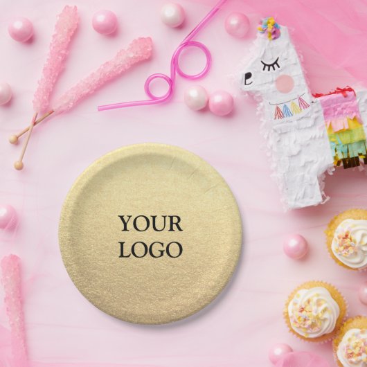 Aangepaste eenvoudige minimalistische business uw papieren bordje (Feest)