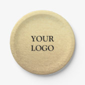 Aangepaste eenvoudige minimalistische business uw papieren bordje (Voorkant)