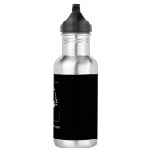 Aangepaste Eenvoudige Minimalistische Logo Zwarte  Waterfles (Rechts)