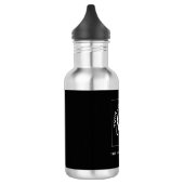 Aangepaste Eenvoudige Minimalistische Logo Zwarte  Waterfles (Links)