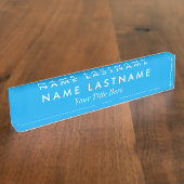 Aangepaste Eenvoudige Minimalistische Moderne Heme Naambordje (Zijkant)