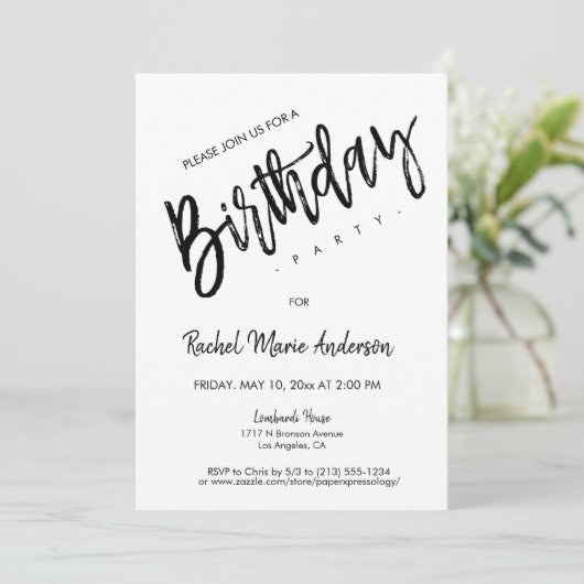 Aangepaste Eenvoudige minimalistische scriptintrod Kaart (Staand voorkant)