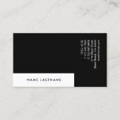 Aangepaste Eenvoudige Minimalistische Unieke Zwart Visitekaartje (Voorkant)