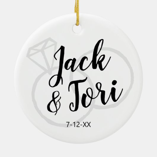 Aangepaste, eenvoudige minimumduur voor aangepaste keramisch ornament (Achterkant)