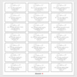 Aangepaste eenvoudige moderne Adresetiketten voor  Sticker<br><div class="desc">Op zoek naar een elegante en stijlvolle manier om je trouwgastenadressen te etiketteren? Bekijk onze eenvoudige, minimale, moderne Sticker voor het label van het huwelijksadres! Dit etiket kenmerkt een schoon en eenvoudig ontwerp met een handgeschreven doopvont van het manuscriptaccent. Het is perfect voor minimalistische bruiloften en zal een extra elegantie...</div>