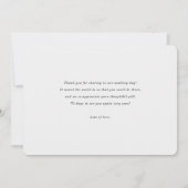 Aangepaste eenvoudige moderne Borders Fotobruiloft Bedankkaart (Achterkant)