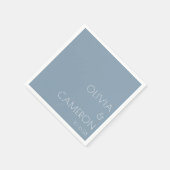 Aangepaste eenvoudige moderne bruiloft gedempt sto servet (Hoek)