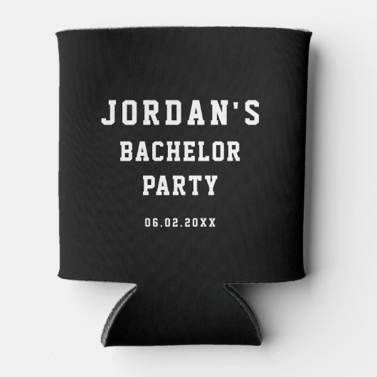 Aangepaste eenvoudige, moderne 'Cool Bachelor'-par Blikjeskoeler (Voorkant)