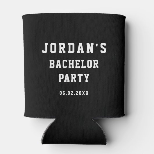 Aangepaste eenvoudige, moderne 'Cool Bachelor'-par Blikjeskoeler (Achterkant)