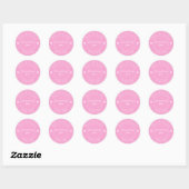 Aangepaste Eenvoudige Moderne Jam Inmaak Roze Ronde Sticker (Vel)