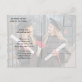 Aangepaste Eenvoudige Moderne Kalligrafie Foto Afs Uitnodiging Briefkaart (Achterkant)