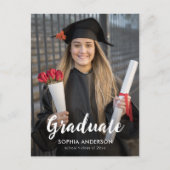 Aangepaste Eenvoudige Moderne Kalligrafie Foto Afs Uitnodiging Briefkaart (Voorkant)