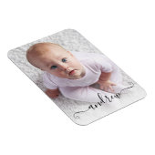 Aangepaste, eenvoudige, moderne kalligrafie-foto magneet (Rechterzijde)