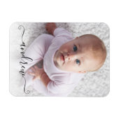 Aangepaste, eenvoudige, moderne kalligrafie-foto magneet (Horizontaal)