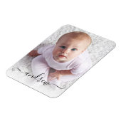 Aangepaste, eenvoudige, moderne kalligrafie-foto magneet (Linkerzijde)